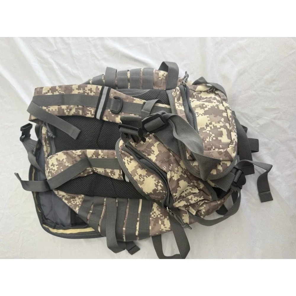 Tactical Military Backpack Digital Desert Camo MOLLE Hiking Rucksack Bag Mens